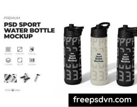 Sports Water Bottle Mockup RZBMRTR Sports Water Bottle Mockup RZBMRTR 0