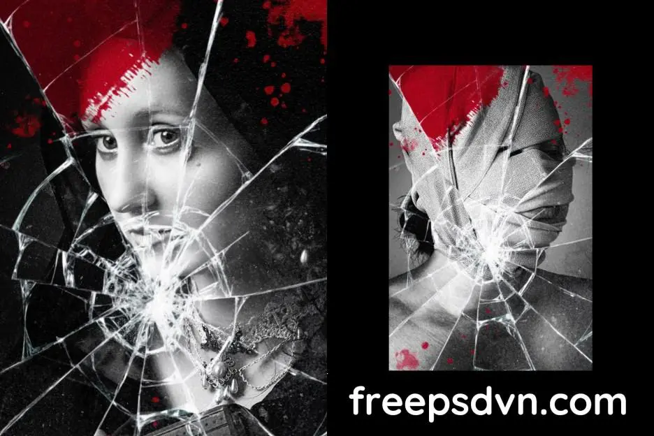 Creepy Cracked Glass Photo Effect JNF4DU4 creepy cracked glass photo effect jnf4du4 3