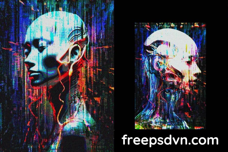 glitch pixels screen photo effect q5fbdyx 1