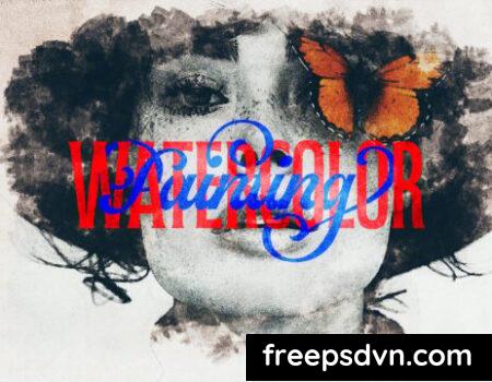 Watercolor Painting Photo Effect M7V572M 0 480x360 1