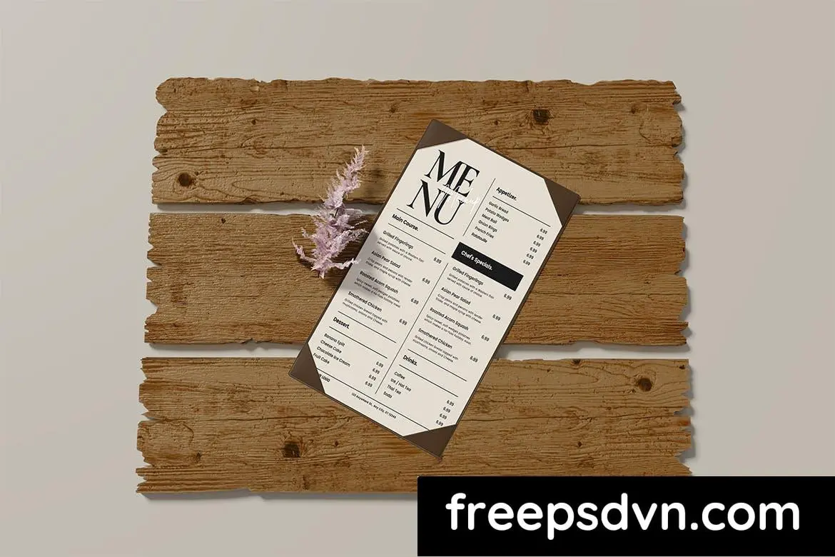 Restaurant Menu Mockup 83WKH3D restaurant menu mockup 83wkh3d 1