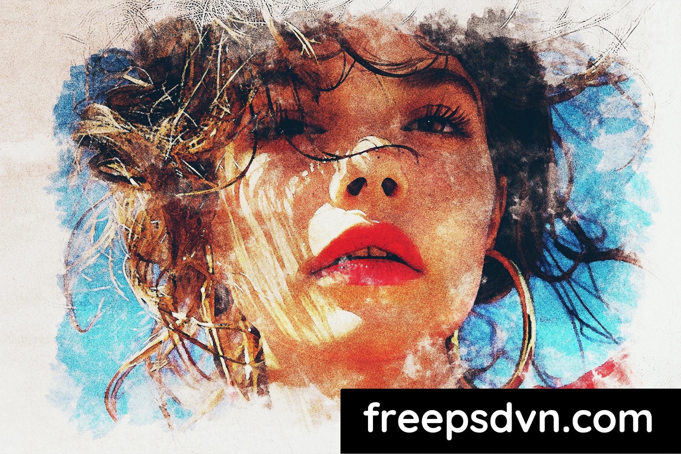 watercolor painting photo effect m7v572m 2