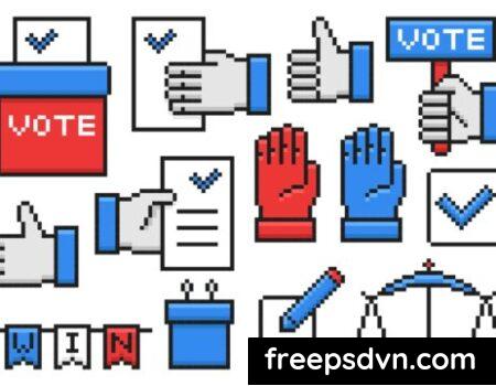 Voting and Election Set in Pixel Style HFWSLTE 0 480x360 1