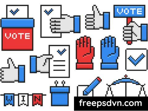 Voting and Election Set in Pixel Style HFWSLTE 0 480x360 1