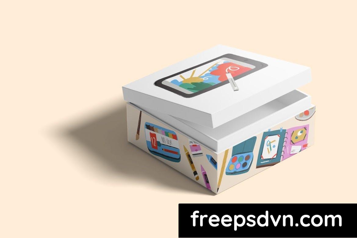 cream handdrawn art suplies illustration set fppa8yg 2