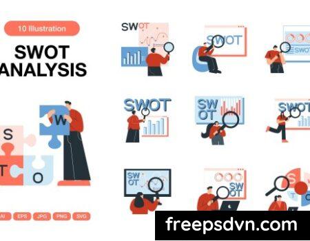 SWOT Analysis Illustrations 7E6DWC7 0
