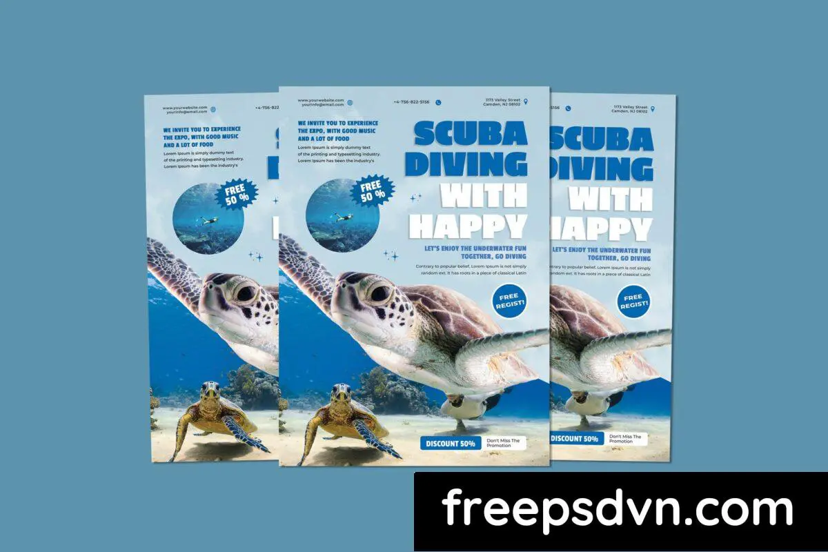 Ocean Diving Flyer Design HU6CMAL