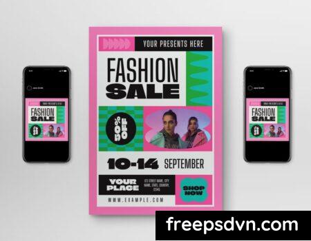 Pink Geometric Fashion Sale Flyer TL7K3SH Pink Geometric Fashion Sale Flyer TL7K3SH 3