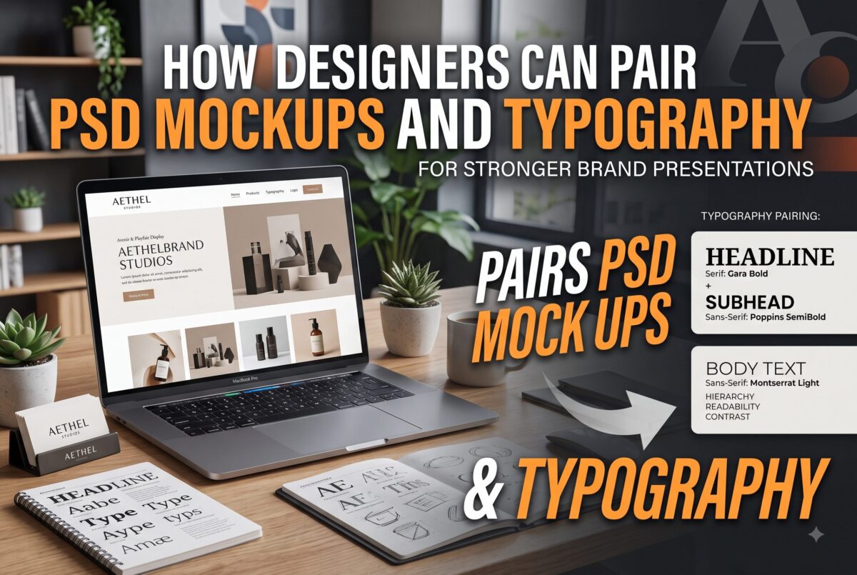 How Designers Can Pair PSD Mockups and Typography for Stronger Brand Presentations 1 How Designers Can Pair PSD Mockups and Typography for Stronger Brand Presentations