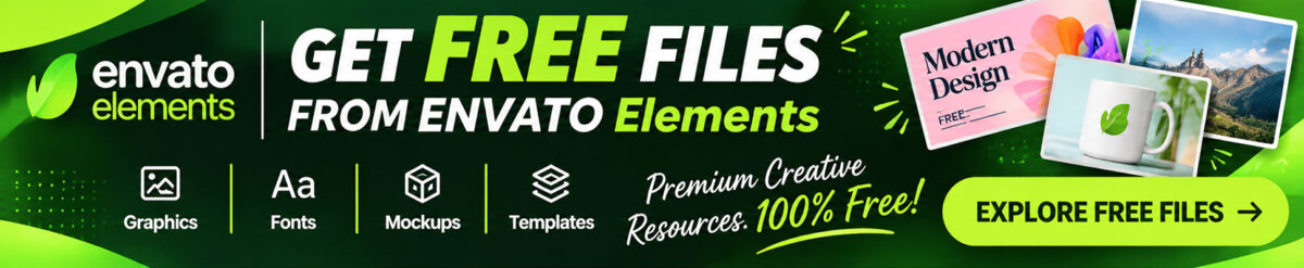 Get free files from Envato Elements - Free fonts, graphics, mockups and templates
